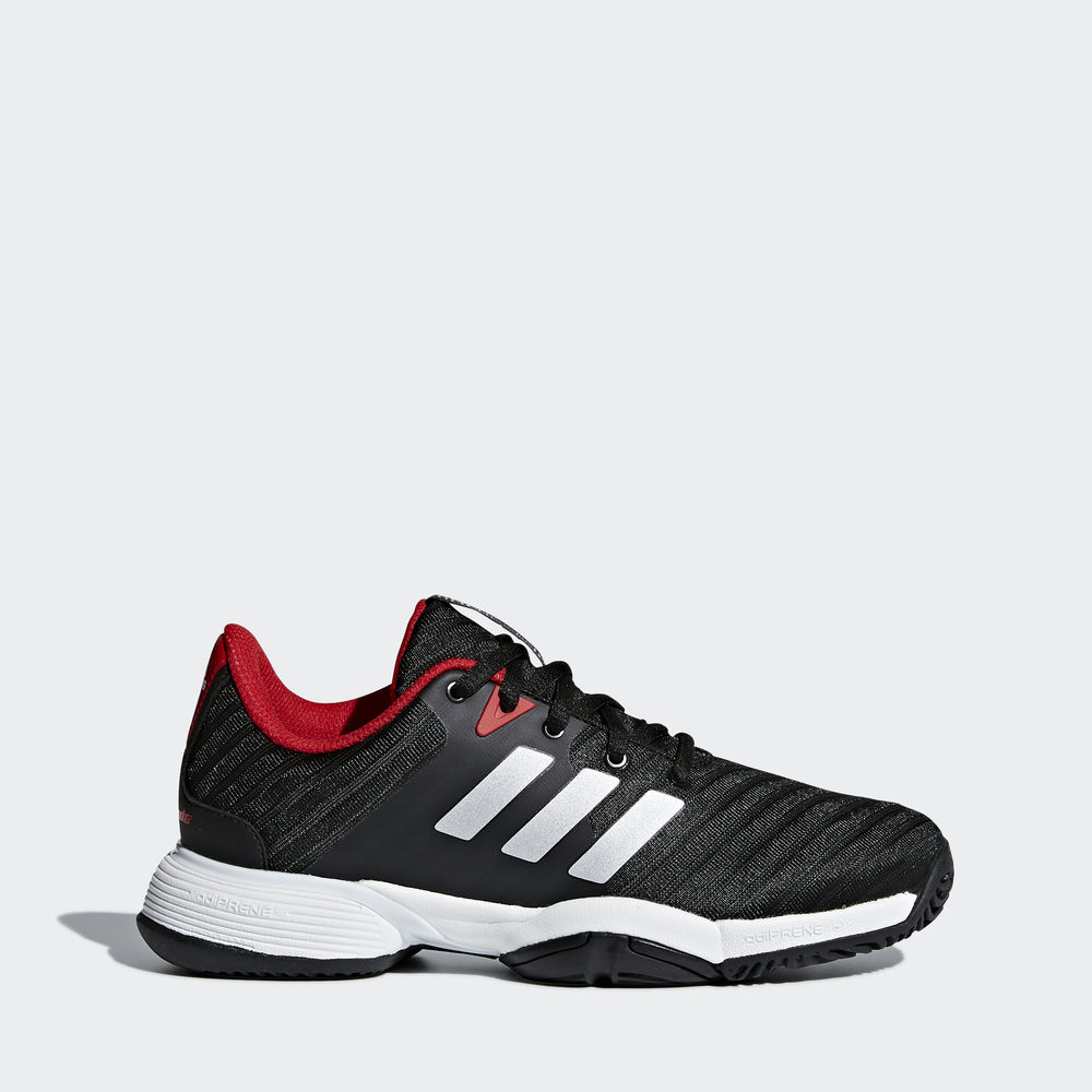 Adidas Barricade 2018 - παπούτσια τένις για αγορια - Μαυρα/Ασημι/Βαθυ Κοκκινα,Μέγεθος: EU 27 – 39 1/